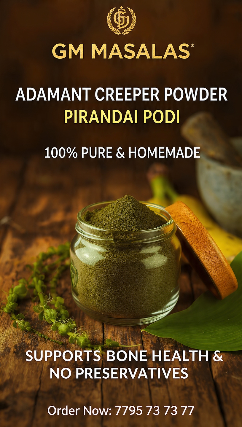 Adamant creeper powder ಮಂಗರವಳ್ಳಿ ಪುಡಿ , Pirandai podi